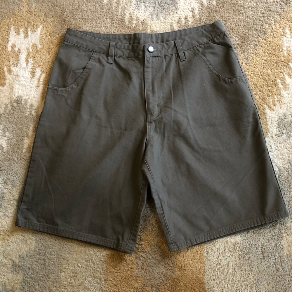 Cloudveil Men’s Organic Cotton Canvas Shorts Slate Gray Size 34